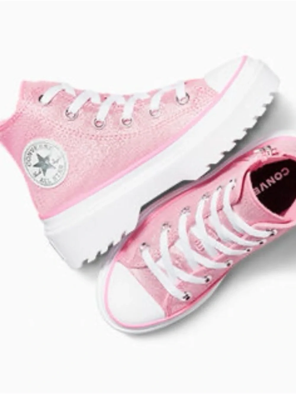 Converse Chuck Taylor Lugged Lift Pink Canvas High Sneaker Kids
